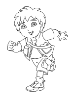 A coloring page of go diego go